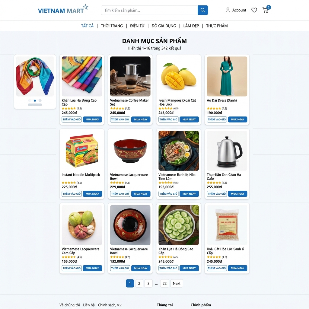 Giao diện Website Bán Hàng Online