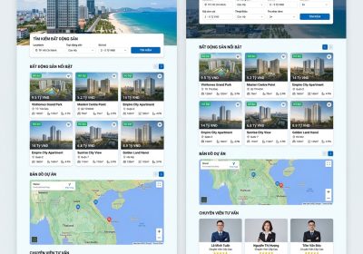 Giao diện Website Bất Động Sản