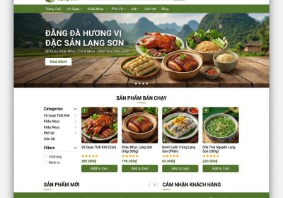 Giao diện Website Đặc sản Lạng Sơn