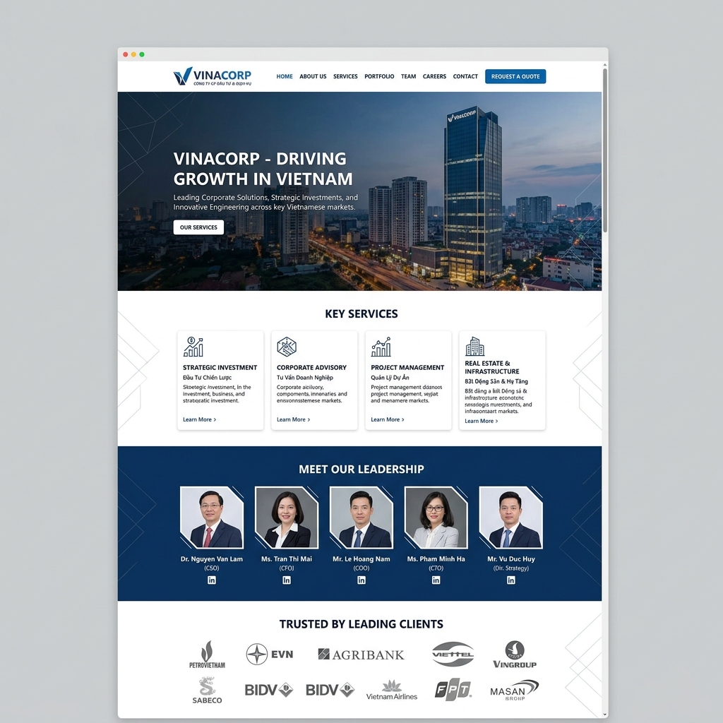 Giao diện Website Doanh Nghiệp