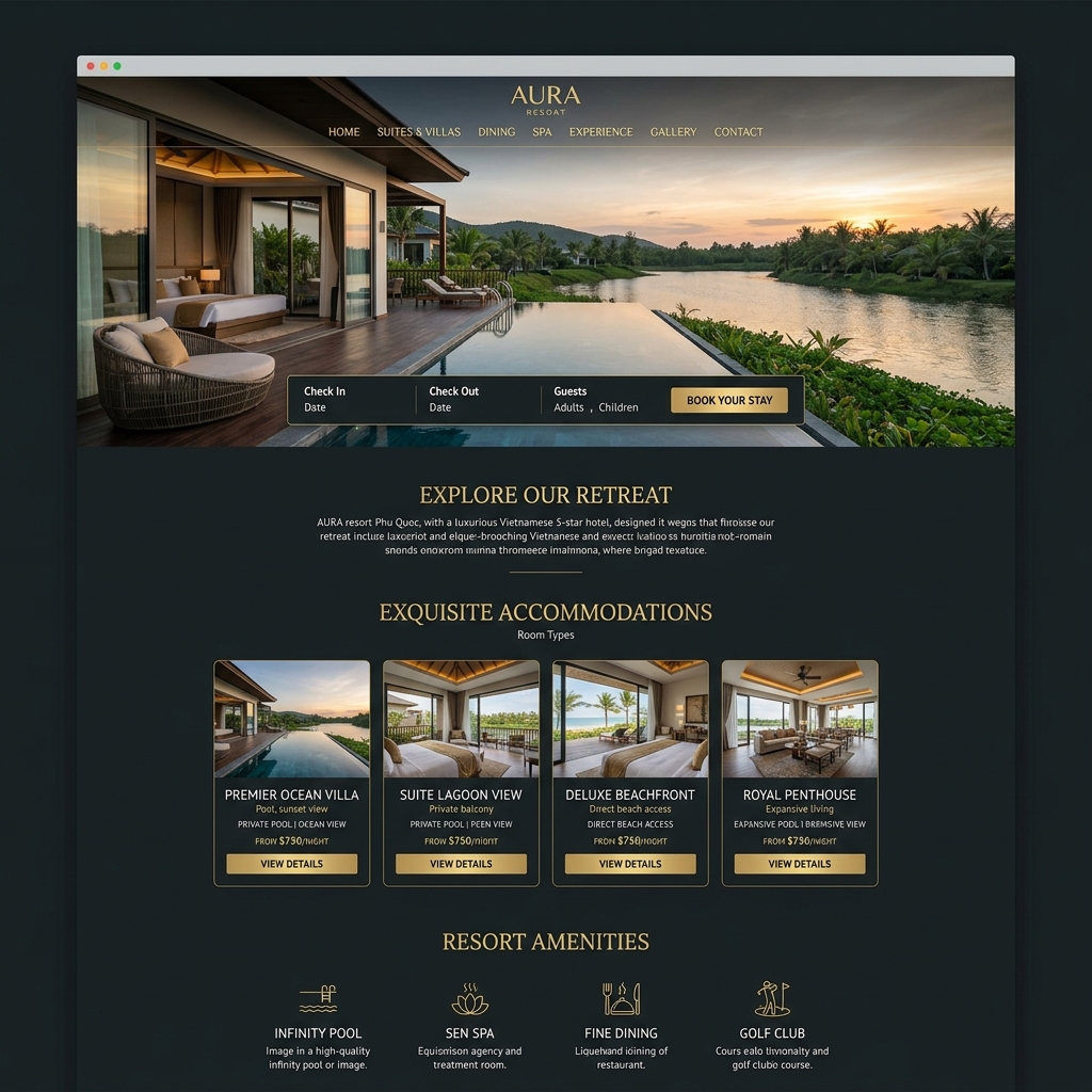 Giao diện Website Khách Sạn
