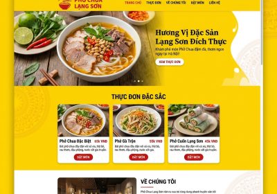 Giao diện Website Phở Chua Lạng Sơn
