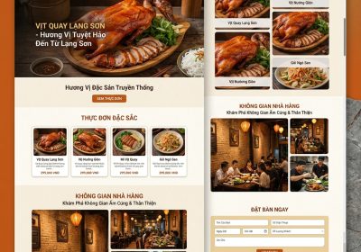 Giao diện Website Vịt Quay Lạng Sơn
